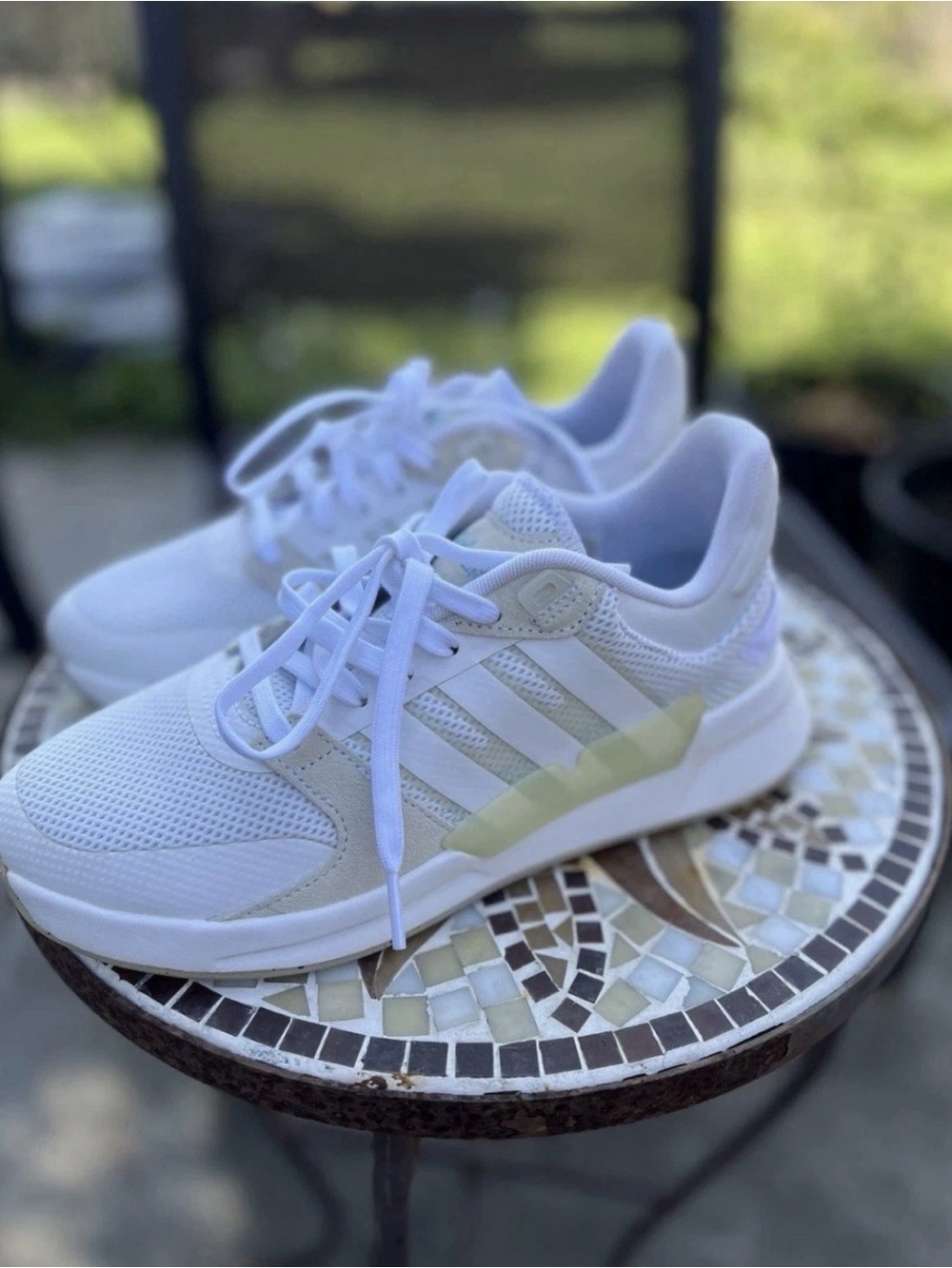 adidas Parley Men's Mesh Low Top Lace-Up Athletic Sneaker White size 6.5